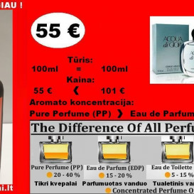 ARMANI ACQUA di GIOIA Koncentruoti Kvepalai Moterims 100ml (PP) Pure Perfume
