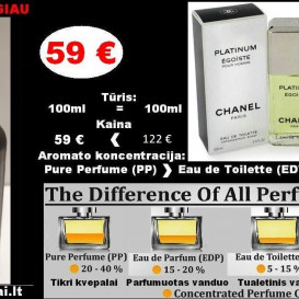 CHANEL EGOISTE PLATINUM Kvepalai vyrams 100ml (PP) Pure Perfume Koncentruoti kvepalai