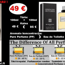 GIVENCHY GENTLEMAN  100ml (PP) Pure Perfume Koncentruoti Kvepalai Vyrams