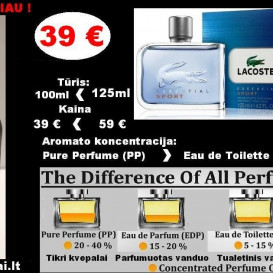LACOSTE ESSENTIAL SPORT 100ml (PP) Pure Perfume Koncentruoti Kvepalai Vyrams