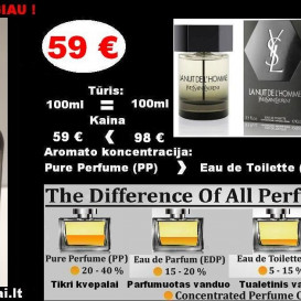 YVES SAINT LAURENT La Nuit De L‘Homme 100ml (PP) Pure Perfume Koncentruoti Kvepalai vyrams