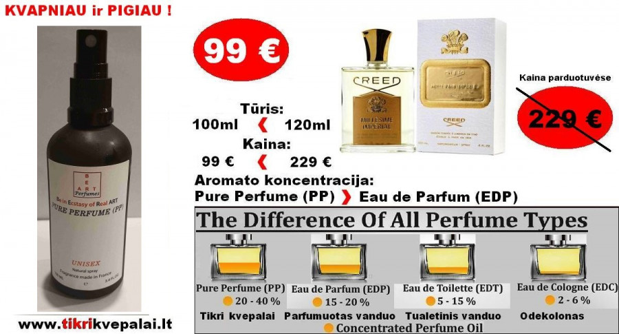 CREED MILLESIME IMPERIAL  100ml (Parfum) Pure Perfume Nišiniai Koncentruoti Unisex Kvepalai