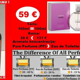 CHANEL CHANCE EAU TENDRE  Koncentruoti Kvepalai Moterims 100ml (PP) Pure Perfume