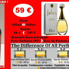 CHRISTIAN DIOR J‘ADORE Koncentruoti Kvepalai Moterims 100ml (PP) Pure Perfume