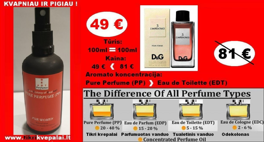 DOLCE & GABBANA L'Imperatrice 3 Koncentruoti Kvepalai Moterims 100ml (PP) Pure Perfume