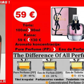 YVES SAINT LAURENT MON PARIS 100ml PP Pure Perfume Koncentruoti Kvepalai Moterims