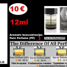 "YVES SAINT LAURENT" La Nuit De L‘Homme Kvepalai Vyrams 12ml (Parfum) Pure Perfume