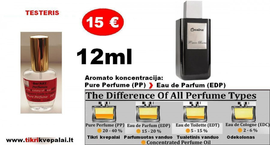 "FRANCK BOCLET" COCAINE“ 12ml (PP) Pure Perfume Unisex