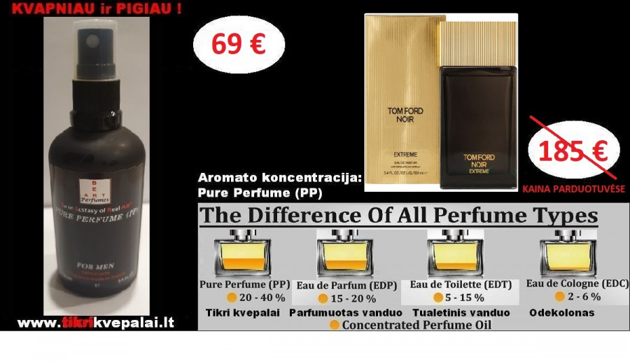 TOM FORD NOIR EXTREME Kvepalai Vyrams 100ml (PP) Pure Perfume