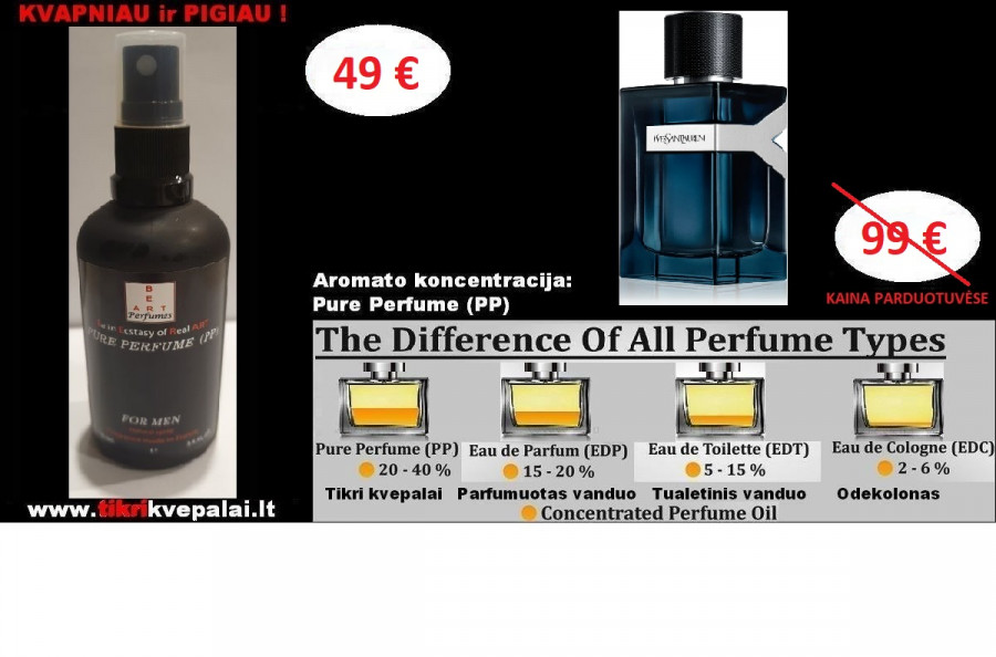 YVES SAINT LAURENT  Y   Kvepalai Vyrams 100ml (PP) Pure Perfume