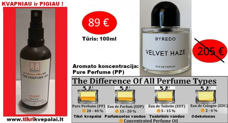BYREDO VELVET HAZE Nišiniai Kvepalai Moterims ir Vyrams (UNISEX) 100ml (PP) Pure Perfume