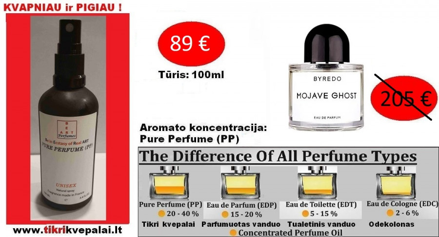 BYREDO MOJAVE GHOST Nišiniai Kvepalai Moterims ir Vyrams (UNISEX) 100ml (PP) Pure Perfume