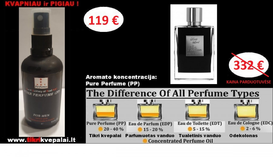 KILIAN DARK LORD Nišiniai Kvepalai Vyrams 100ml (PP) Pure Perfume