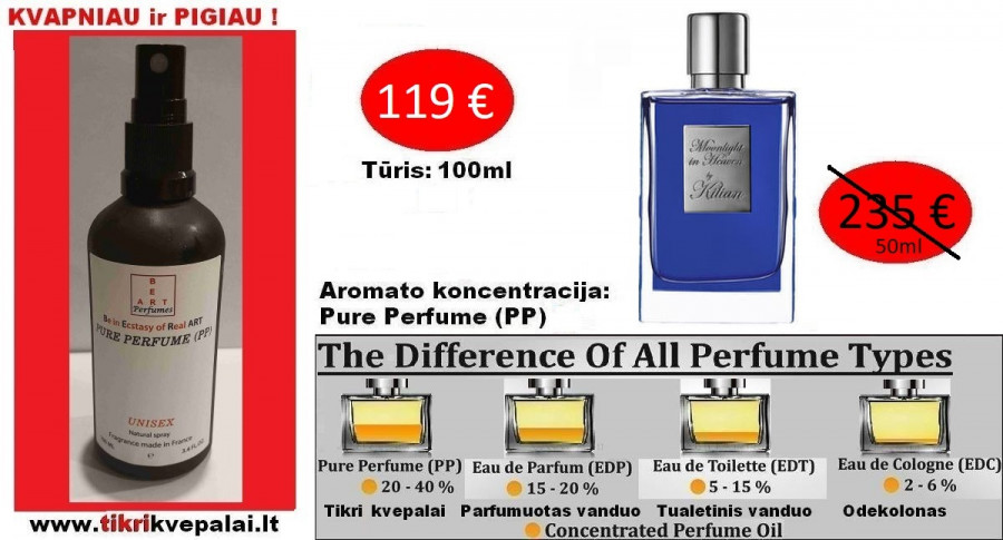 KILIAN MOONLIGHT IN HEAVEN Nišiniai Kvepalai Moterims ir Vyrams (UNISEX) 100ml (PP) Pure Perfume