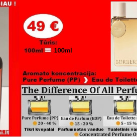 BURBERRY "HER" Kvepalai Moterims 100ml (PP) Pure Parfum koncentruoti kvepalai