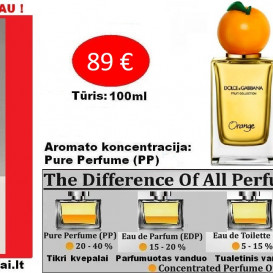 DOLCE GABBANA ORANGE Nišiniai Kvepalai Moterims 100ml (PP) Pure Parfum koncentruoti kvepalai (Lietuvoje nėra)