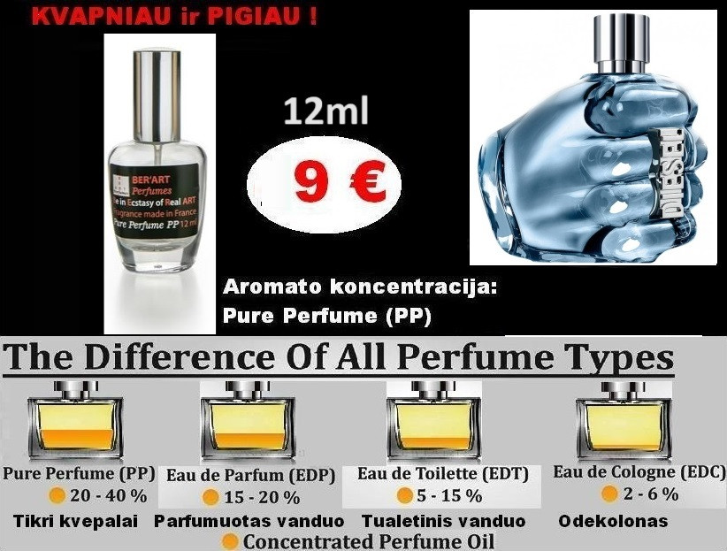 DIESEL ONLY THE BRAVE 12ml (PP) Pure Perfume Koncentruoti Kvepalai Vyrams