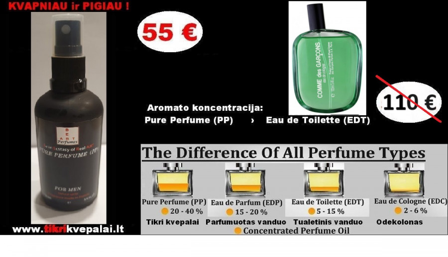 COMME DES GARCONS 100ml (PP) Pure Perfume Koncentruoti Kvepalai Vyrams