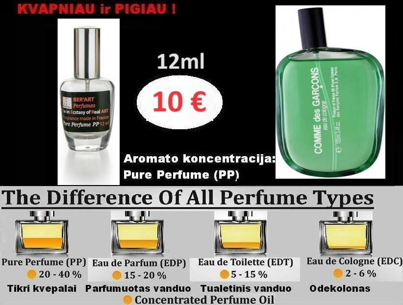 COMME DES GARCONS 12ml (PP) Pure Perfume Koncentruoti Kvepalai Vyrams