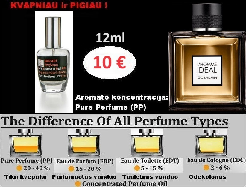 GUERLAIN L'HOMME IDEAL 12ml (PP) Pure Perfume Koncentruoti Kvepalai Vyrams