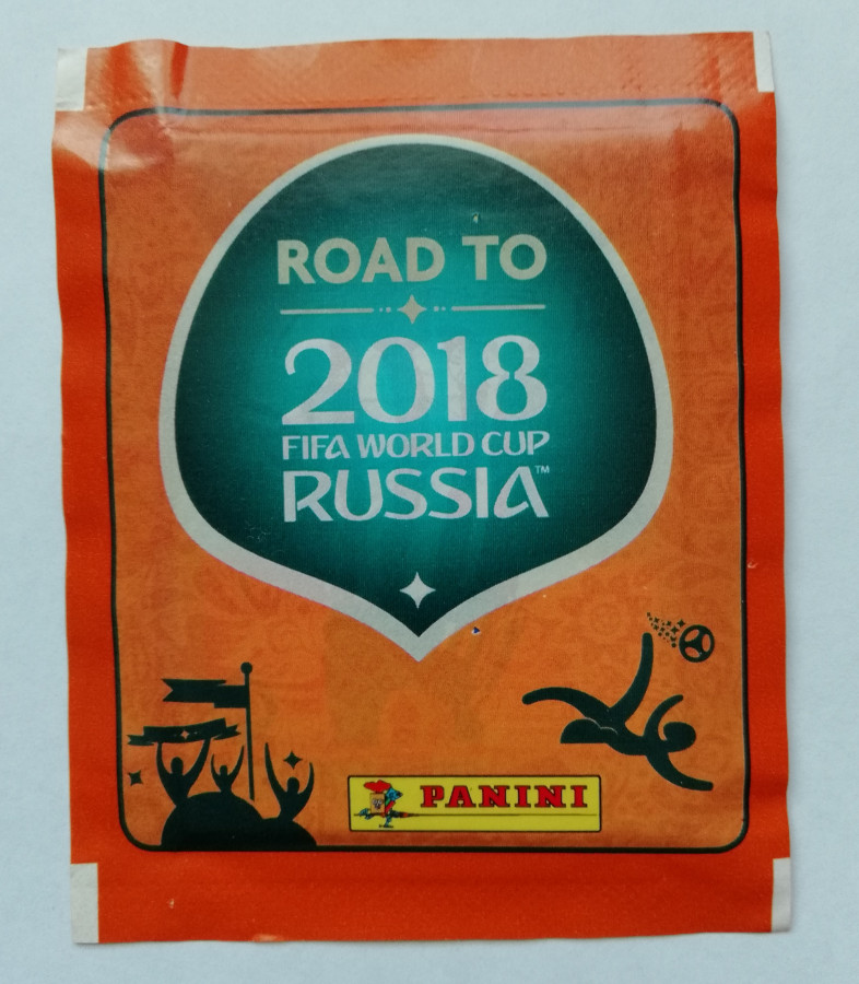 Road to Russia 2018 Fifa World Cup pasaulio futbolo čempionatui skirti lipdukai (10 lipdukų pakelių. Iš viso 50 lipdukų)