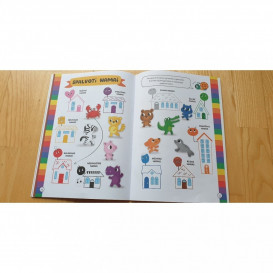 Spalvų pasaulis. Užduočių knygelė 4-5 metų vaikams su lipdukais ir su papildomomis interaktyviomis užduotimis!