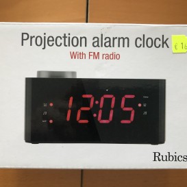 Rubicson projection alarm clock with FM radio