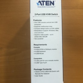 Aten petite 2-port usb KVM switch