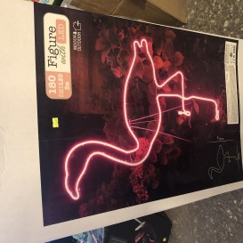 Figure with led flaming
