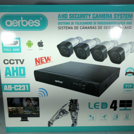 Apsaugos kamerų sistema Aerbes AB-C231 CCTV 4 kanalų