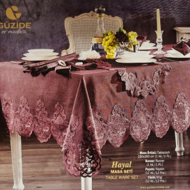Prabangi turkiška lininė staltiesė "Hayal"
