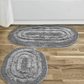 Vonios kilimėlių komplektas "Alanur" pilkas