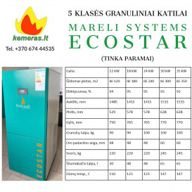 5 kl. granulinis katilas Mareli SBN (Ecostar)18 kW