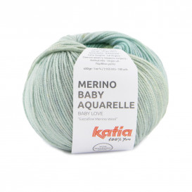 Merino baby aquarelle Cream-Blue-Grey (Nr. 352)