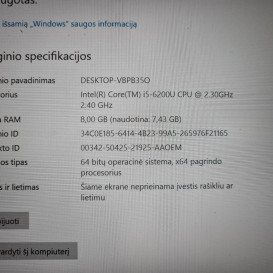 LENOVO ThinkPad T460s veikianti plokštė