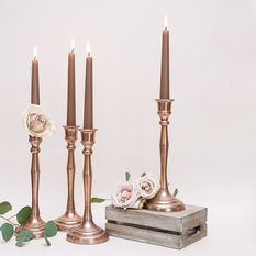Vario spalvos (rose gold) aukšta žvakidė siaurai žvakei (Ž-26)