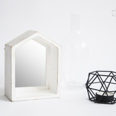 Mini namelio formos baltas veidrodis (Vd-11)