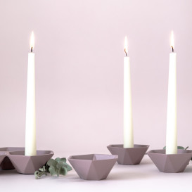 Metalinės industrinio stiliaus žvakidės siaurai žvakei (Ž - 61)