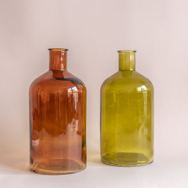 Butelio formos spalvoto stiklo vaza (Vz- 23)