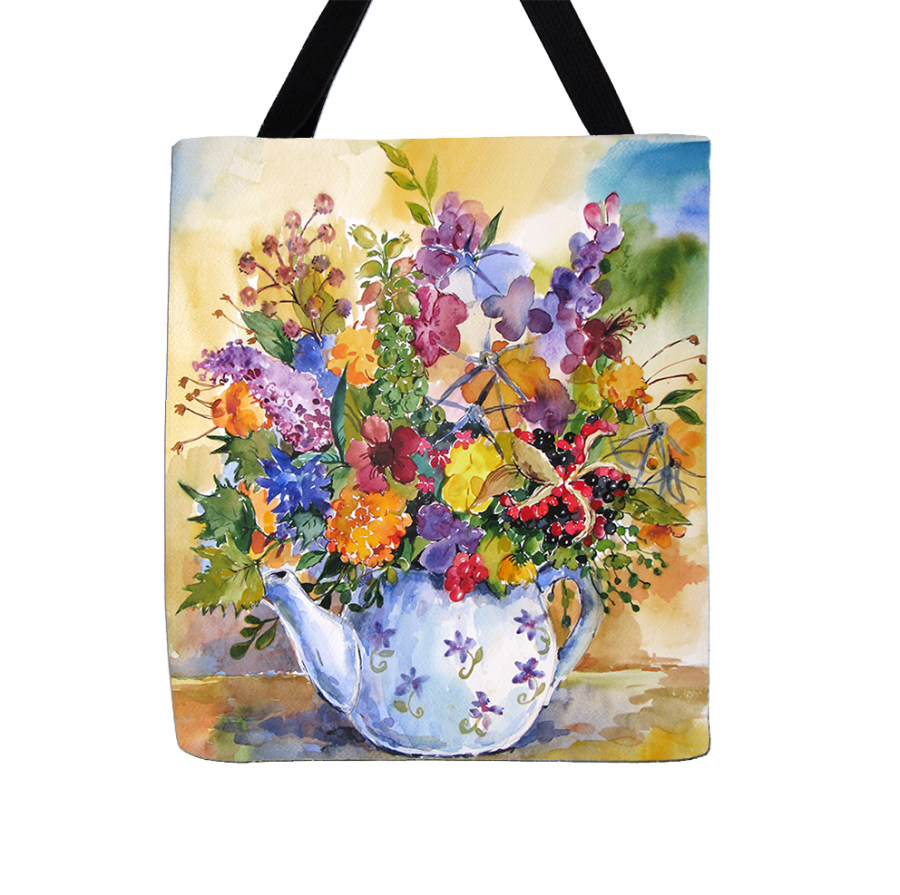 Krepšys  „Gėlės arbatinuke“